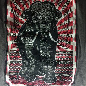 Carbon Elephant Graphic M Cotton Gray Tshirt